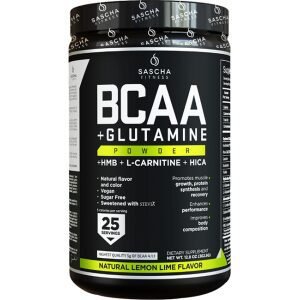 BCAA + GLUTAMINE POWDER - LEMON LIME - SASCHA FITNESS