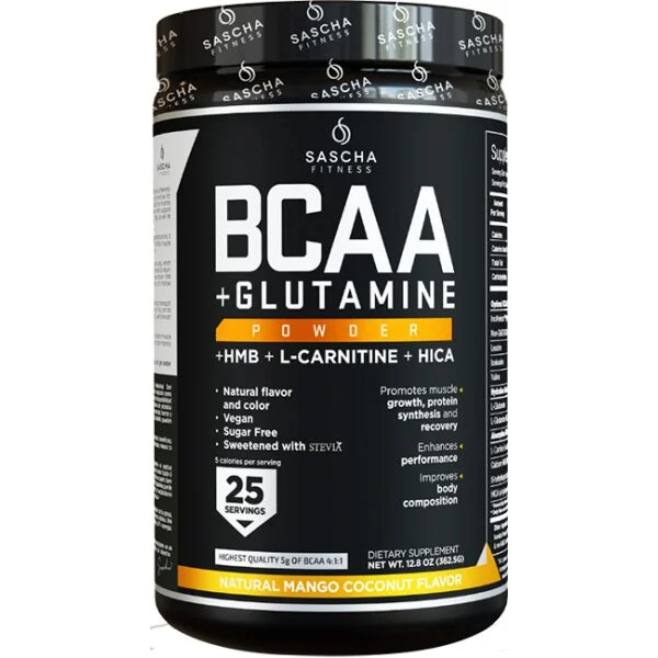BCAA + GLUTAMINE POWDER - MANGO COCONUT - SASCHA FITNESS