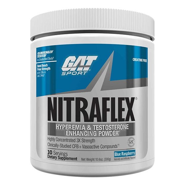 NITRAFLEX BLUE BERRY PRE-WORKOUT (30 SERVICIOS) GAT SPORT