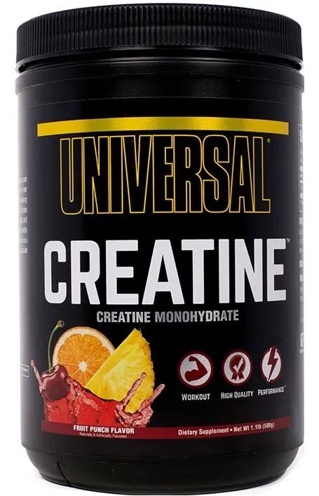 CREATINE MONOHIDRATADA UNIVERSAL 500 GR SABOR FRUIT PUNCH
