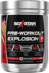 SIX STAR PREWORKOUT FRUIT PUNCH EXPLOSION