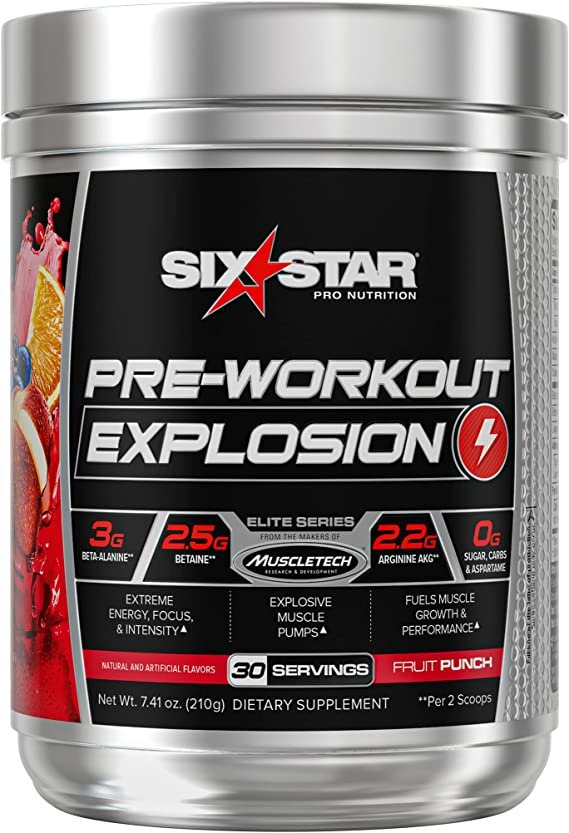 SIX STAR PREWORKOUT FRUIT PUNCH EXPLOSION