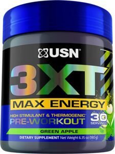 USN 3XT MAX PRE-WORKOUT ENERGY GREEN APPLE