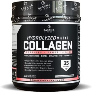 HYDROLYZED MULTI COLLAGEN STRAWBERRY LEMONADE 416 GR - SASCHA FITNESS