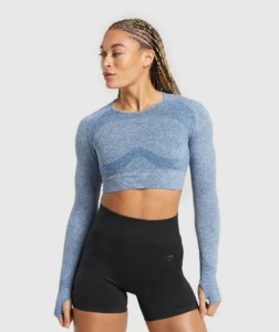 FLEX LONG SLEEVE CROP TOP