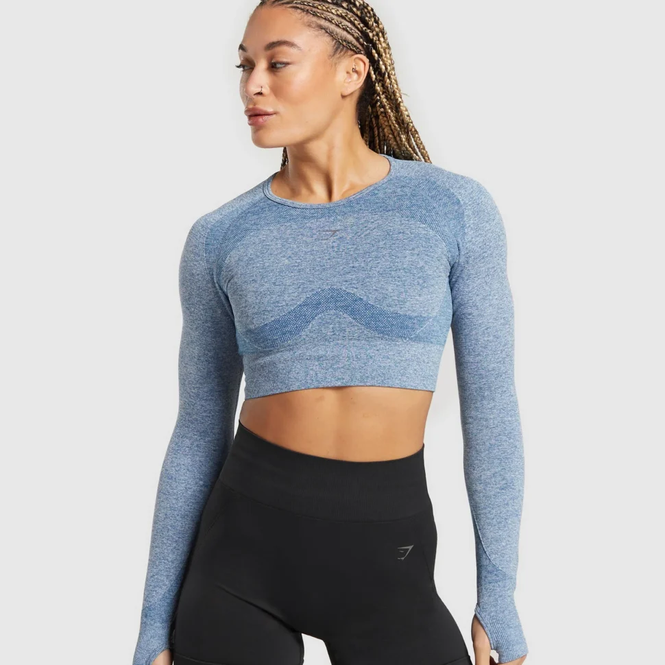 FLEX LONG SLEEVE CROP TOP