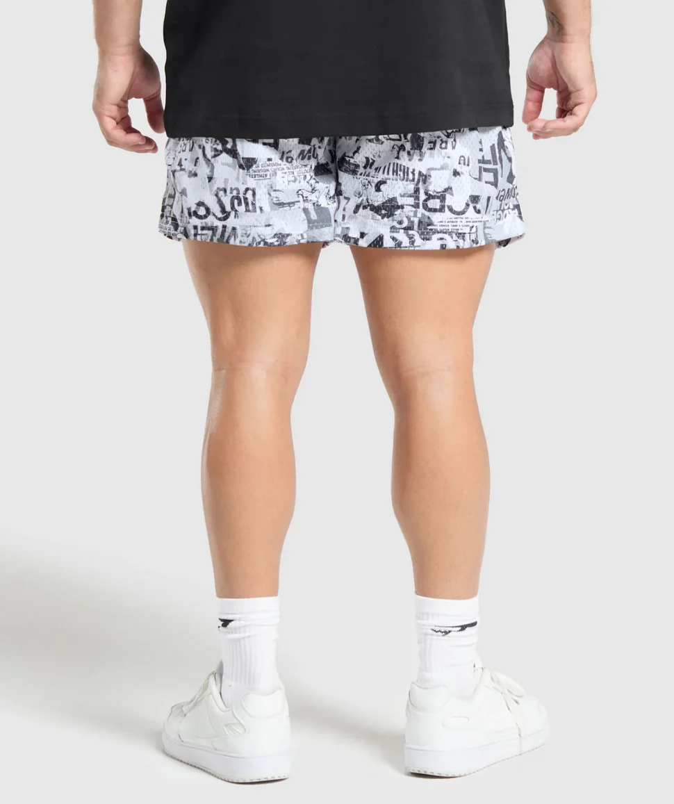 PRINTED MESH 5 SHORTS GYMSHARK - Imagen 3