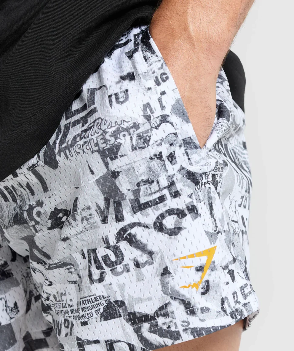 PRINTED MESH 5 SHORTS GYMSHARK - Imagen 4