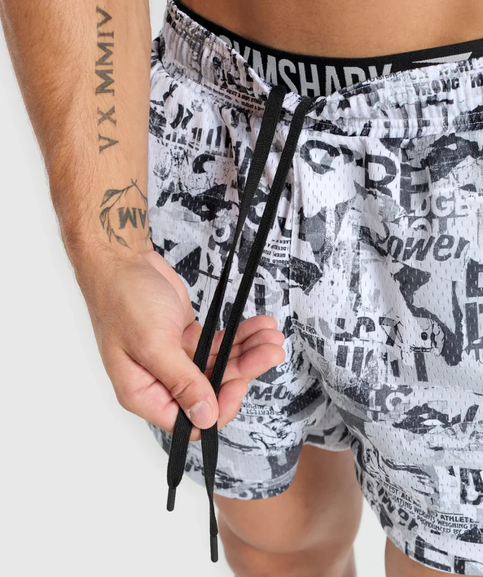 PRINTED MESH 5 SHORTS GYMSHARK - Imagen 5