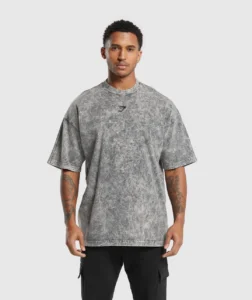 REST DAY WASHED TSHIRT GRIS GYMSHARK