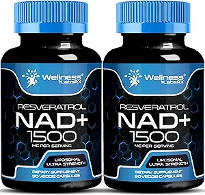 Suplemento NAD, 1500 mg - Suplemento liposomal NAD+ con resveratrol, NAD Plus Boosting