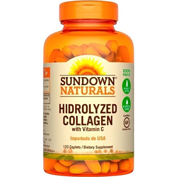 HYDROLYZED COLLAGEN WITH VITAMIN C SUNDOWN NATURALS 120capsulas